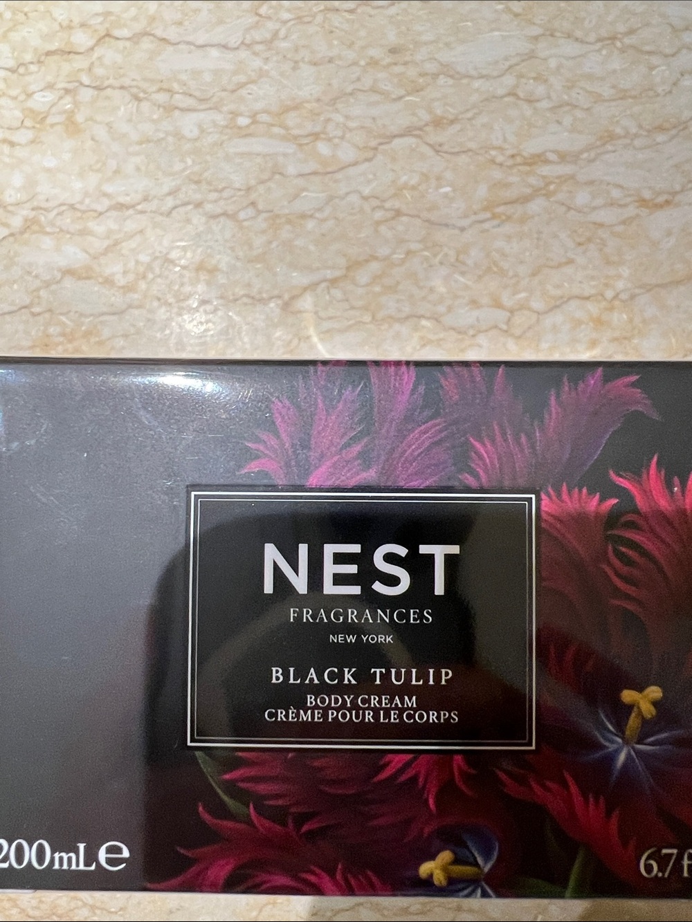 NEST Fragrances Black Tulip Body Cream - Black with Pink Accents